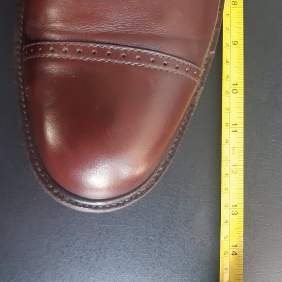 Johnston & Murphy SZ 12 M Brown Leather Men's Reeve Cap Toe Shoe - Picture 15 of 16